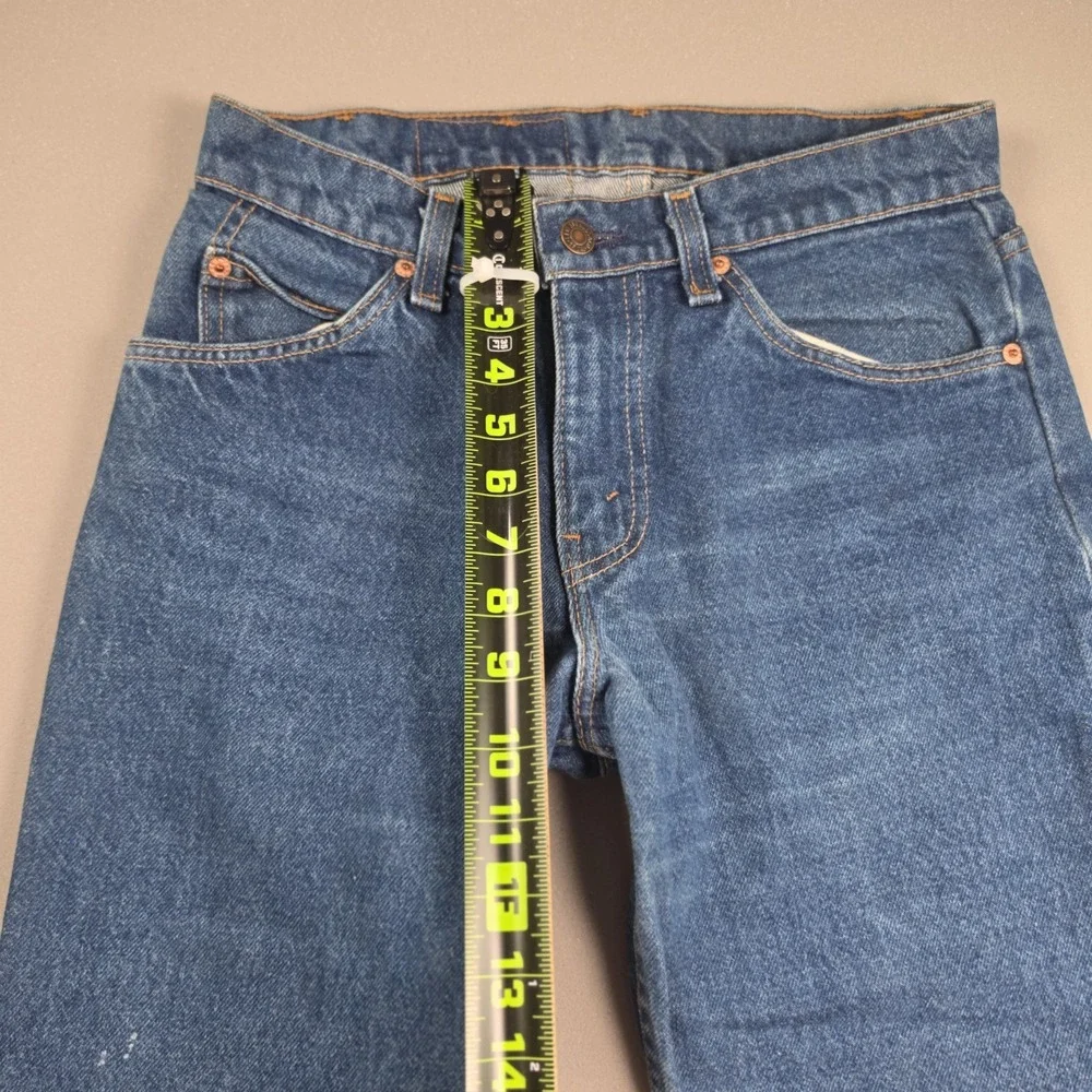 Vintage Levis 505 Orange Tab Jeans Mens 29 Made USA Straight Blue Denim 28x30